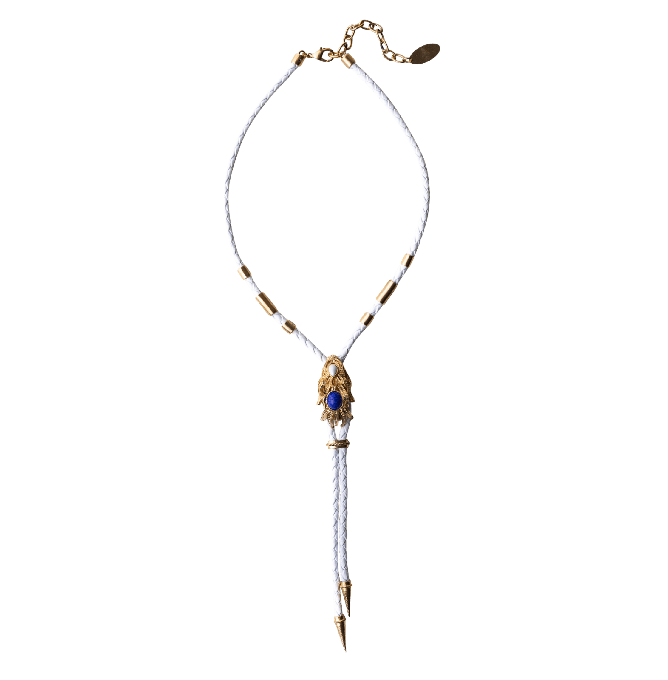 White Gold Dragonfish Luxury Necklace Sonia Petroff gb