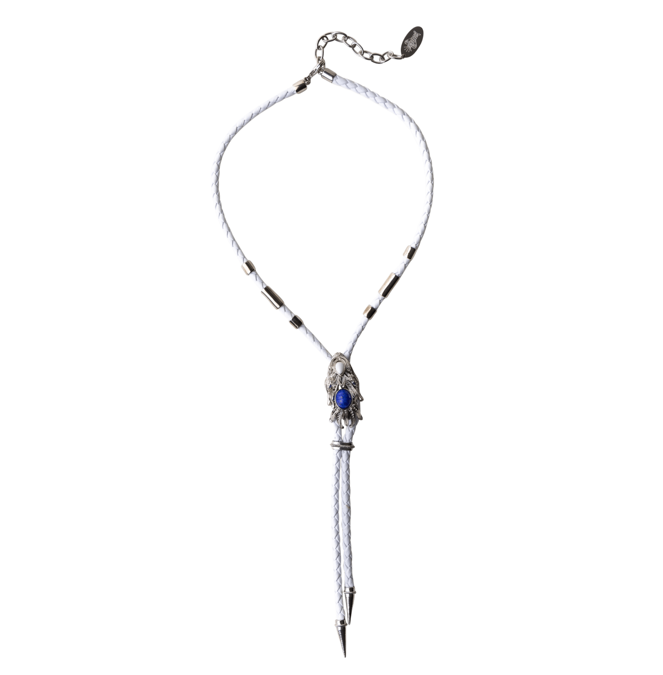 White Silver Dragonfish Luxury Necklace Sonia Petroff gb 