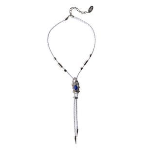 Load image into Gallery viewer, White Silver Dragonfish Luxury Necklace Sonia Petroff gb 
