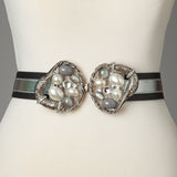Pearl Silver Silver Swan Silver Belt - Sample